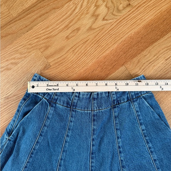 Madewell Flared Denim Midi Skirt: Airy Denim Edition Size 25 - Picture 6 of 9
